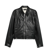 Back leather jacket,front view