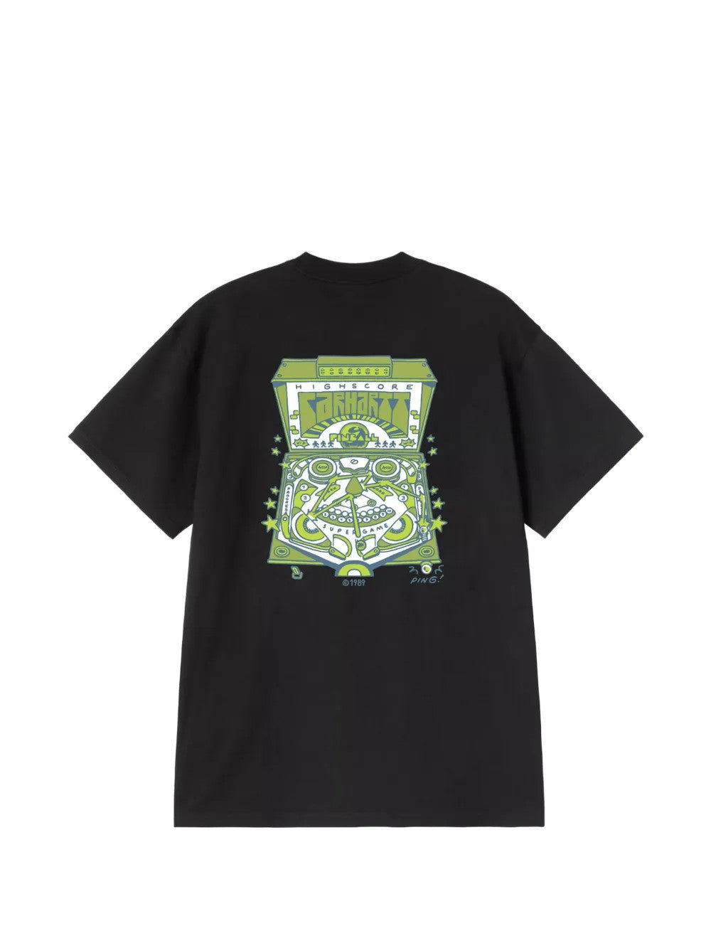 Black t-shirt, front view