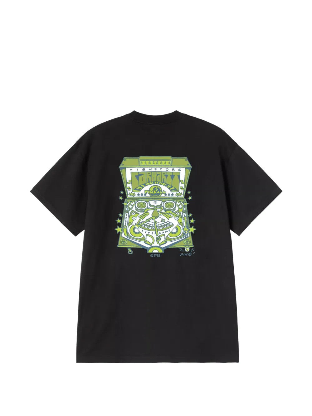 Black t-shirt, front view