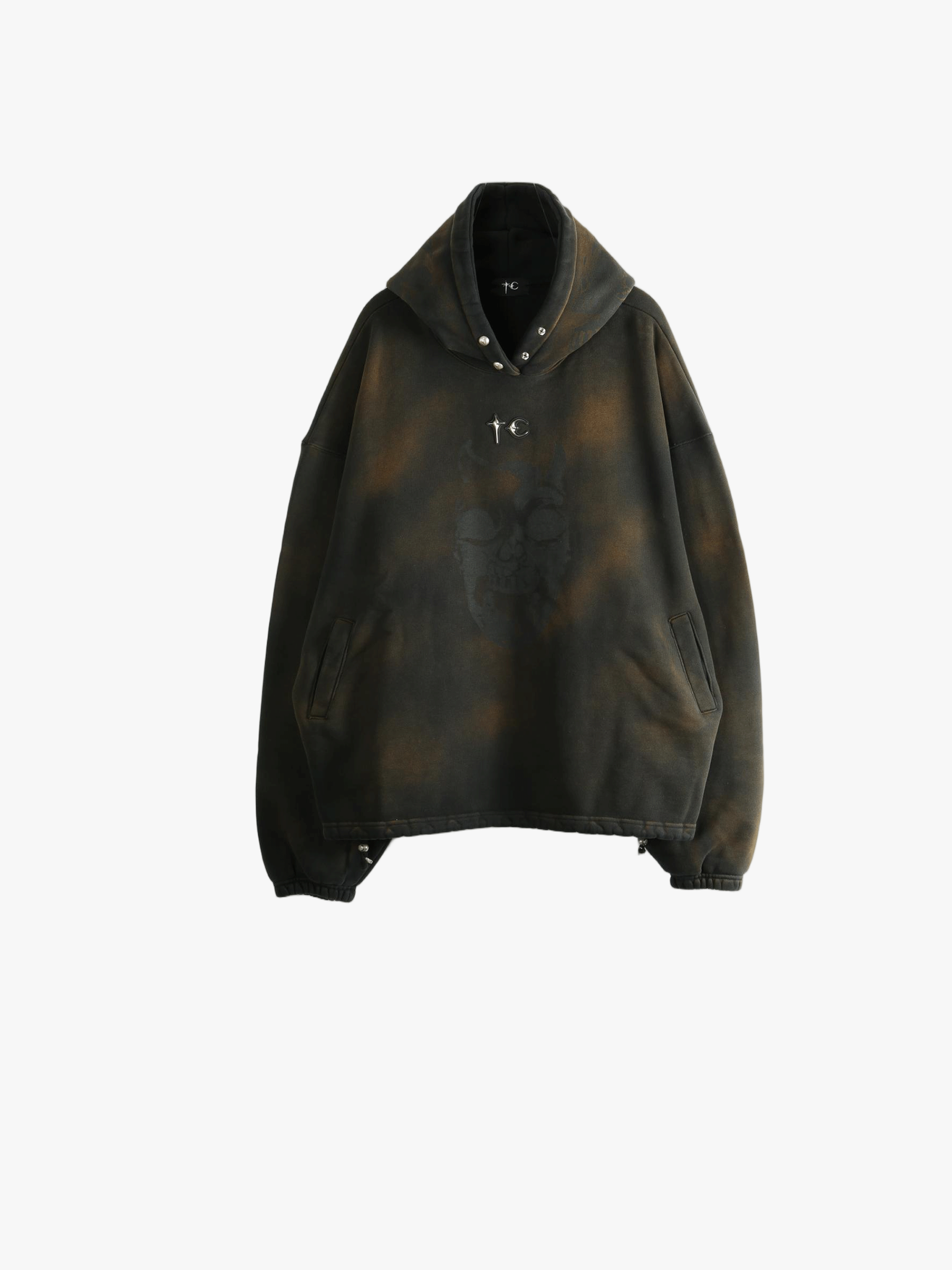 Brown hoodie, front view