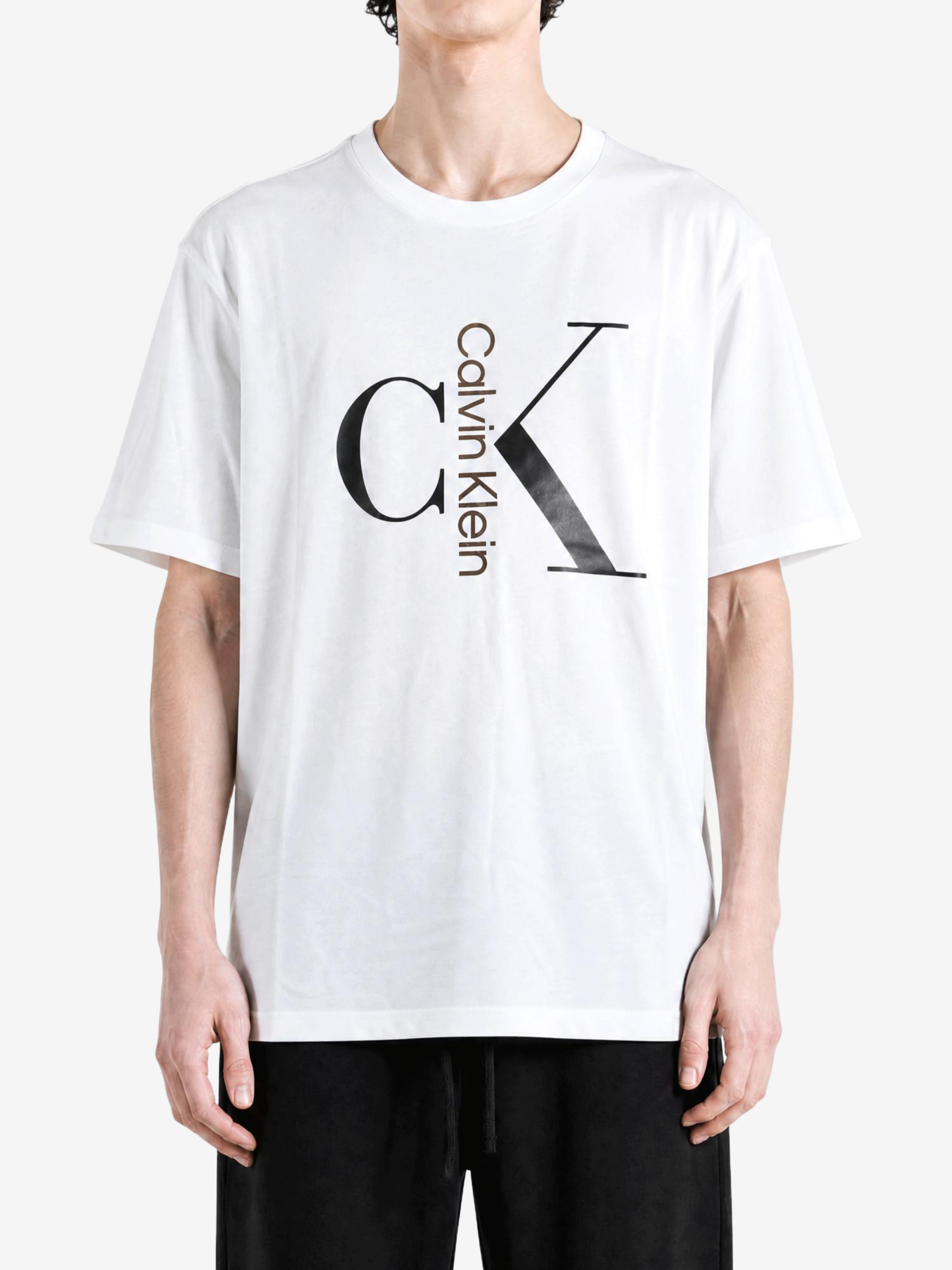 White t-shirt, front view