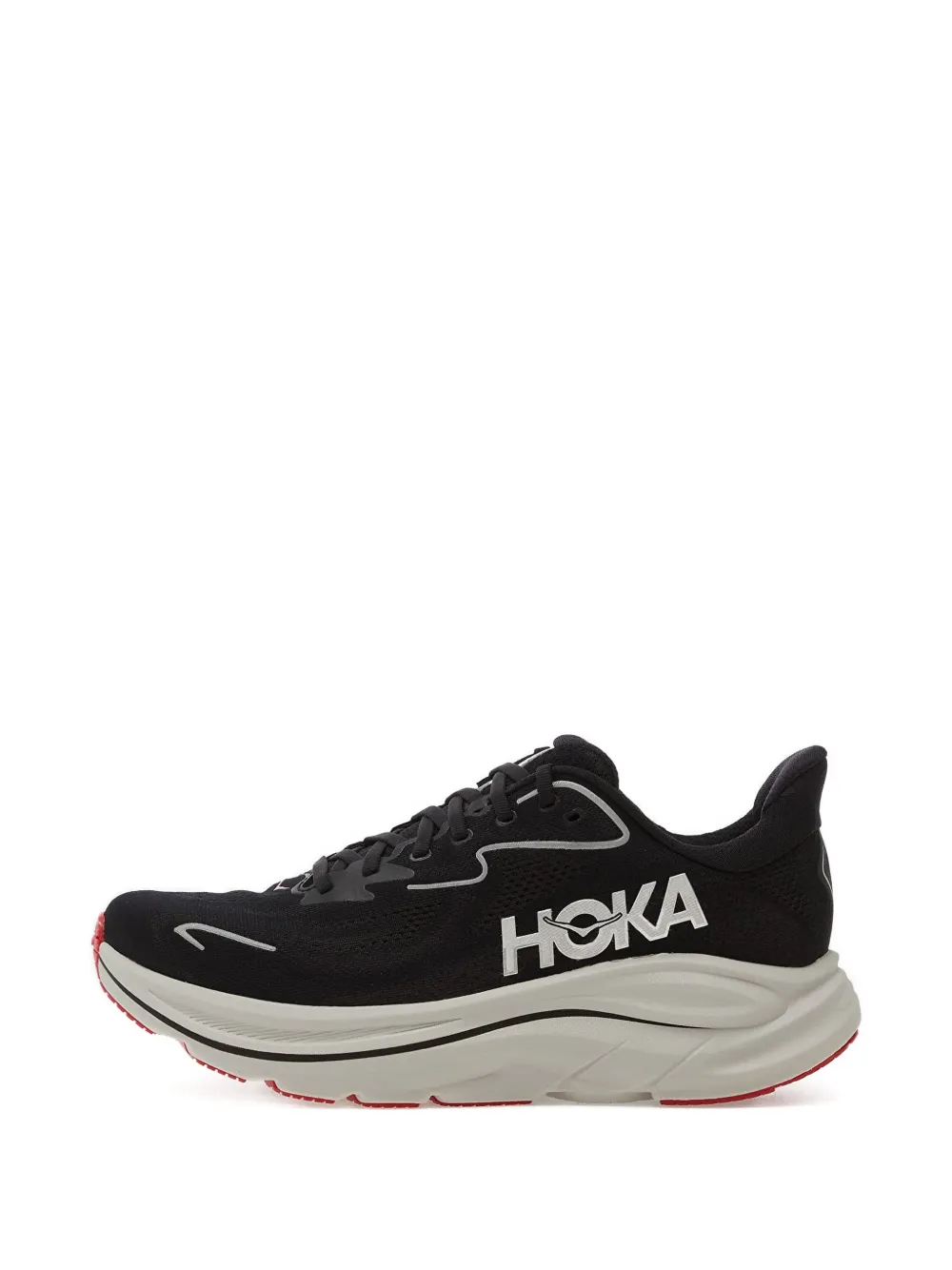 Black sneakers, front view