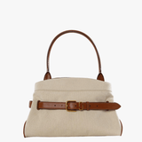 Tan bag, front view