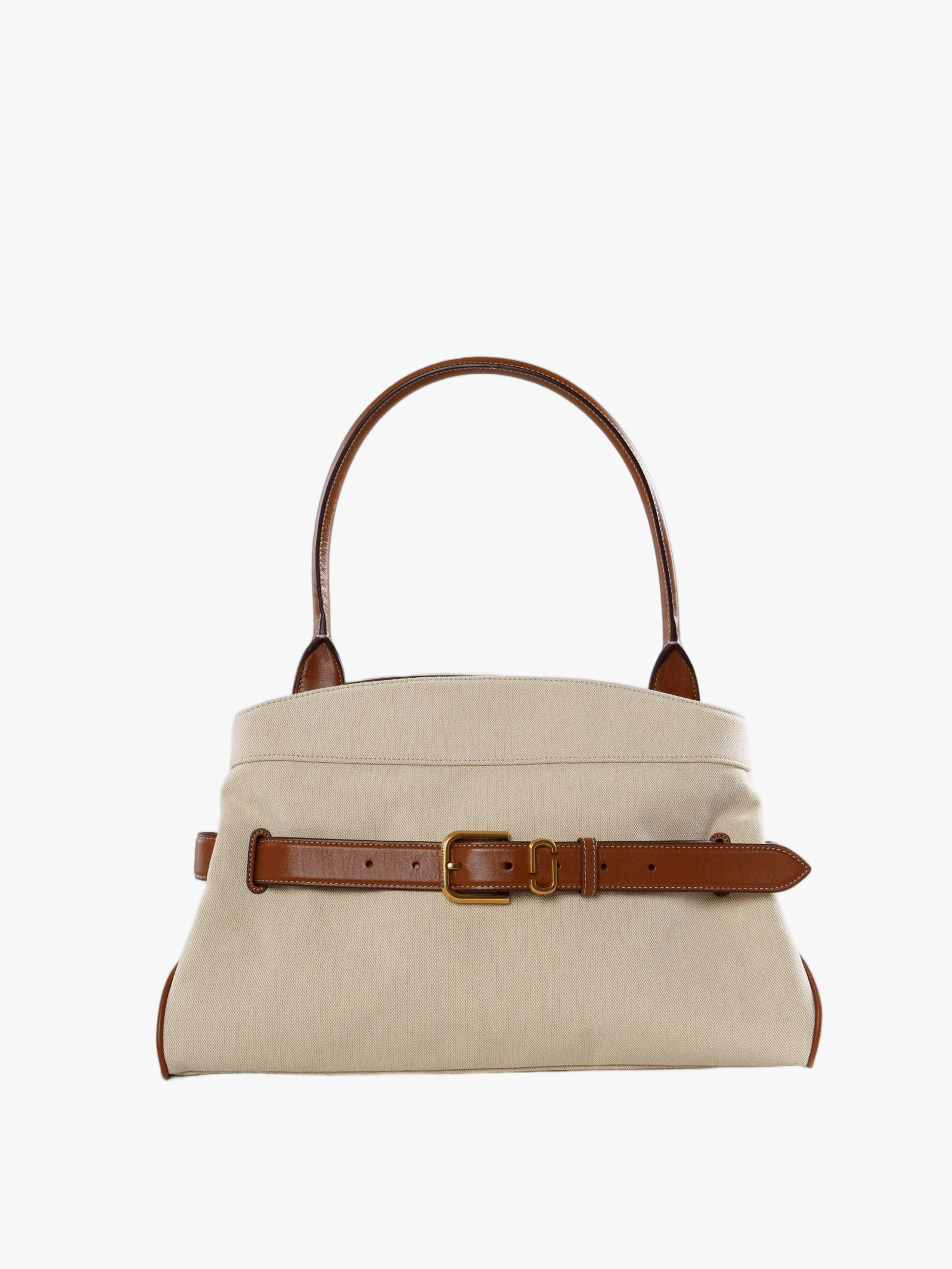 Tan bag, front view