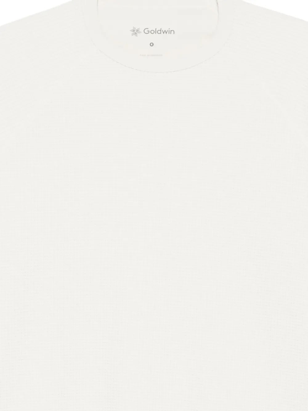 Close up of white t-shirt, showing texture of the polyester fabric