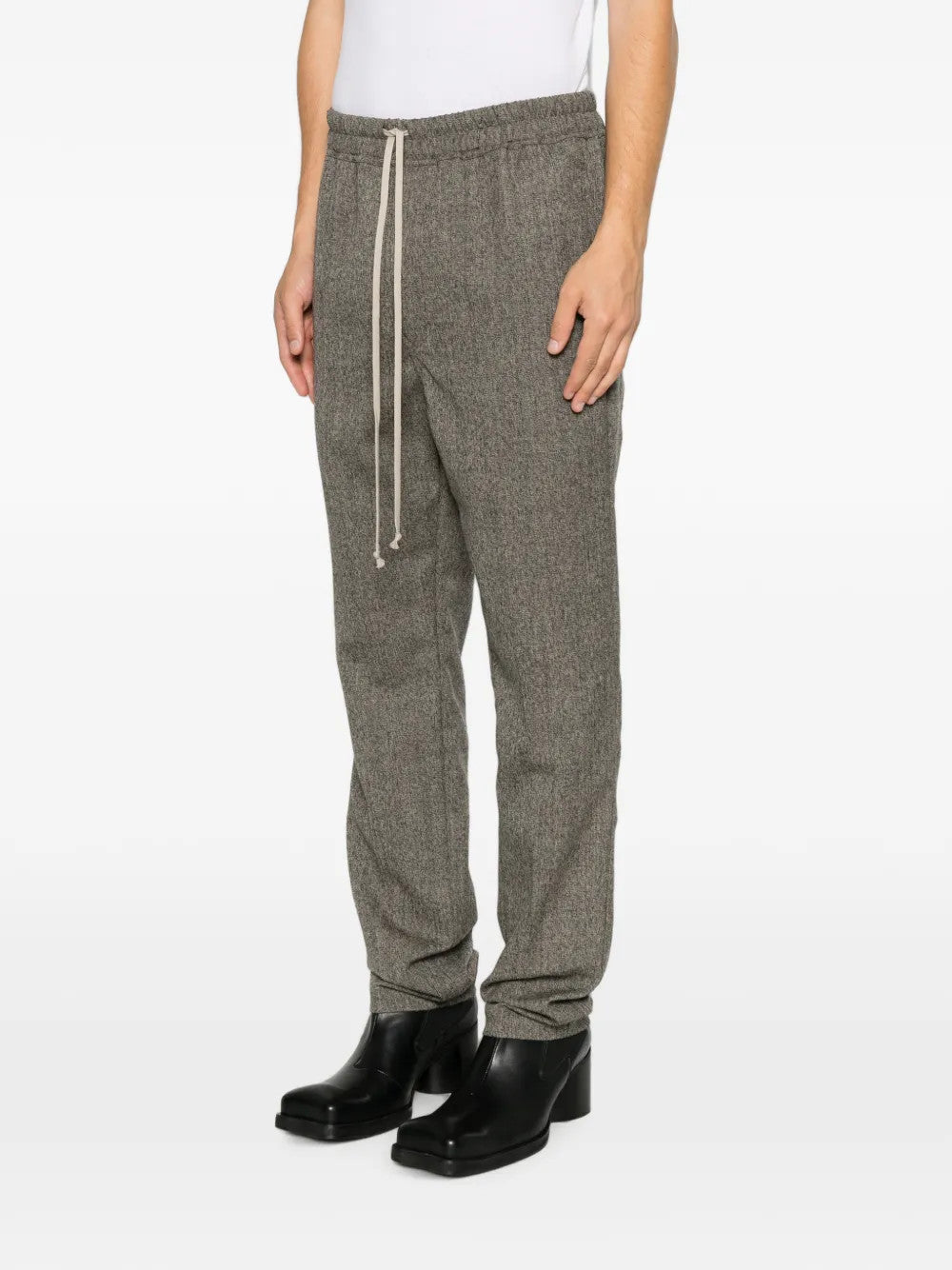 Grey pants, full body view