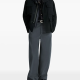 Navy jacket,full body view