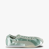 Green shoes, side view
