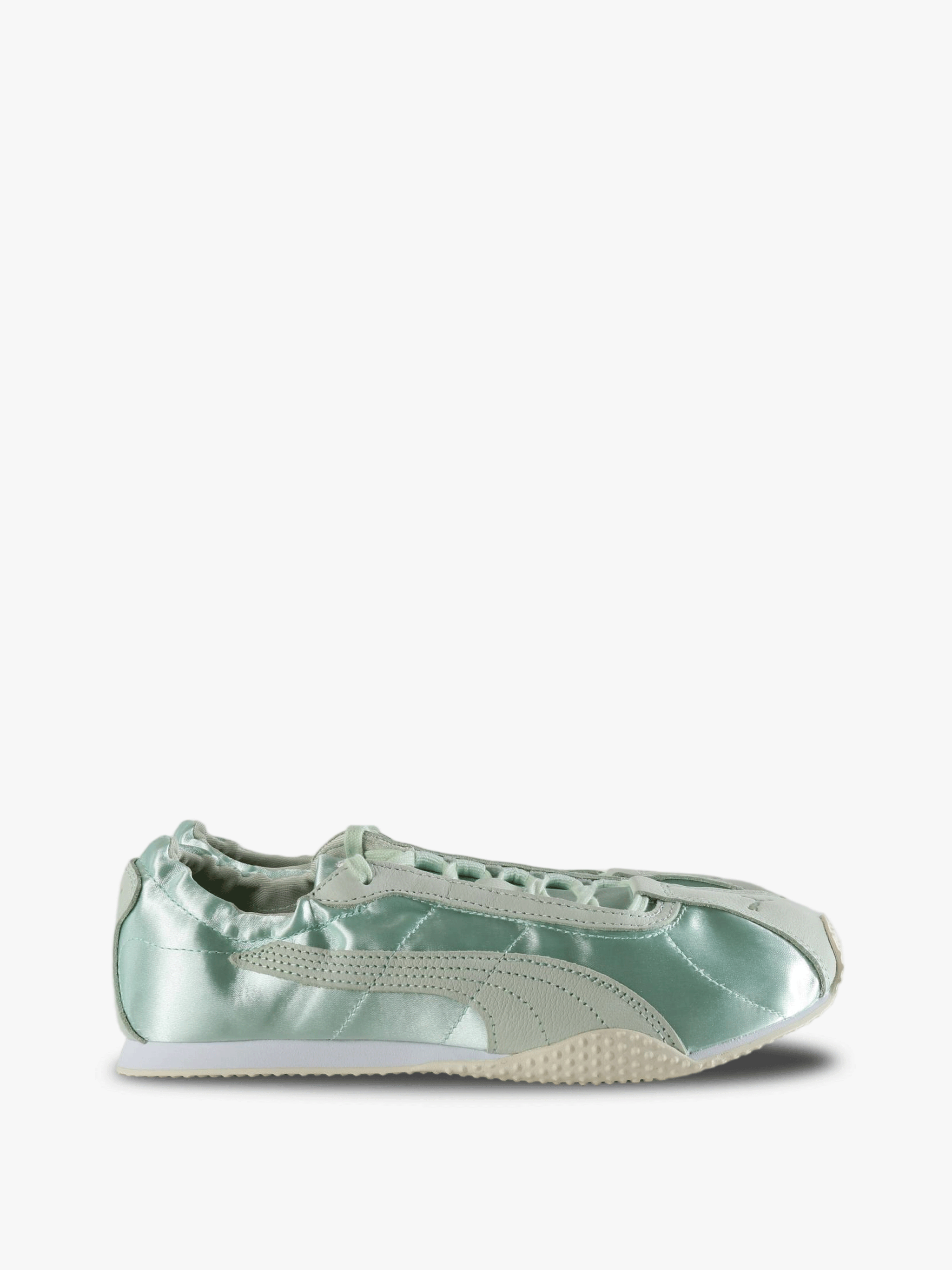 Green shoes, side view