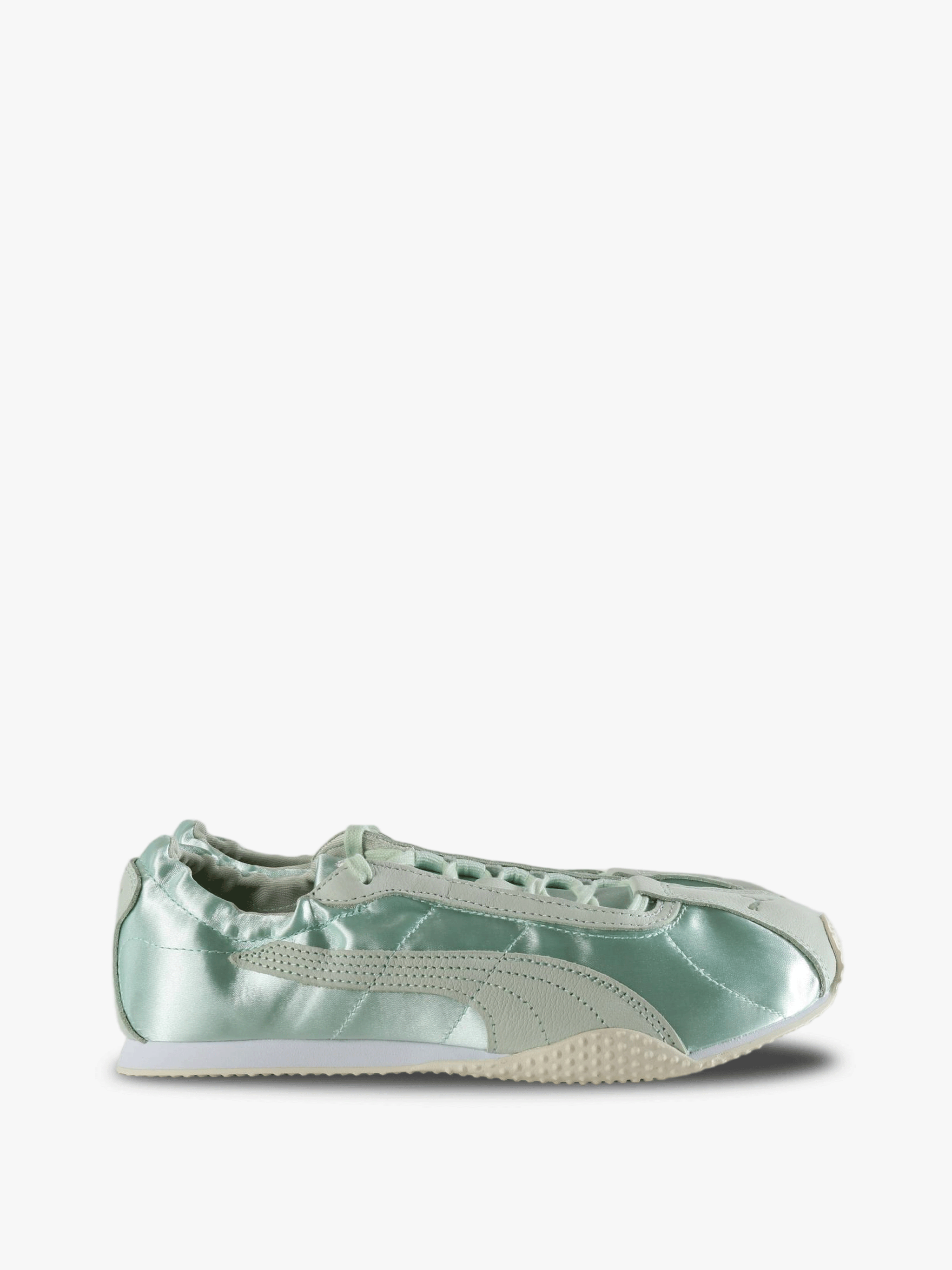 Green shoes, side view
