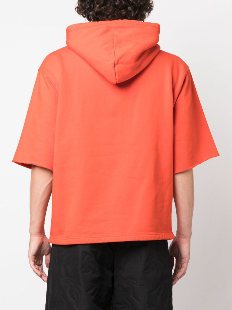 STUSSY - Men Short-Sleeve Boxy Cropped Hoodie