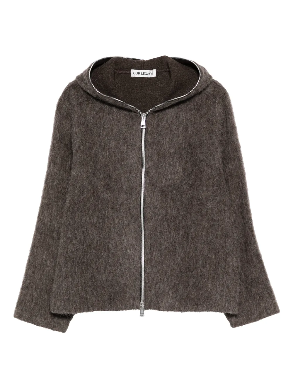 grey hoodie, front view