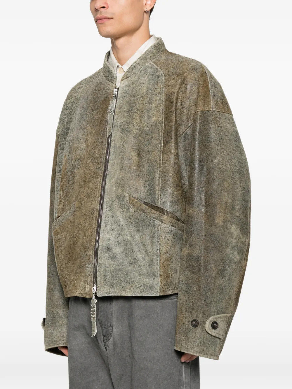 Green jacket, front view