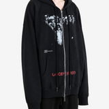 Black hoodie, full body view