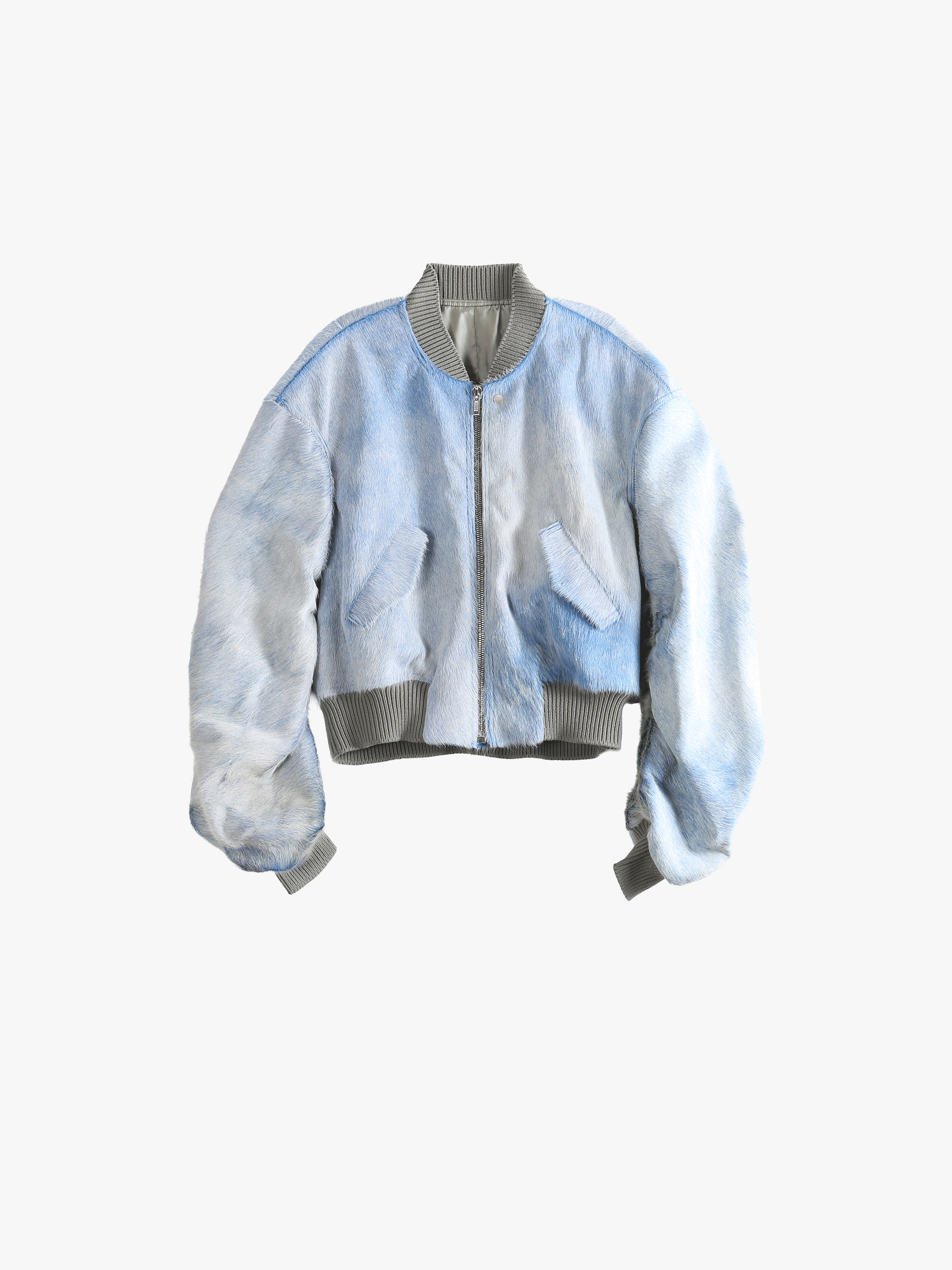Blue jacket, front view