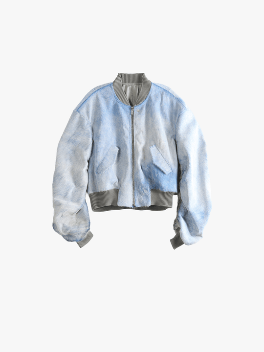 Blue jacket, front view