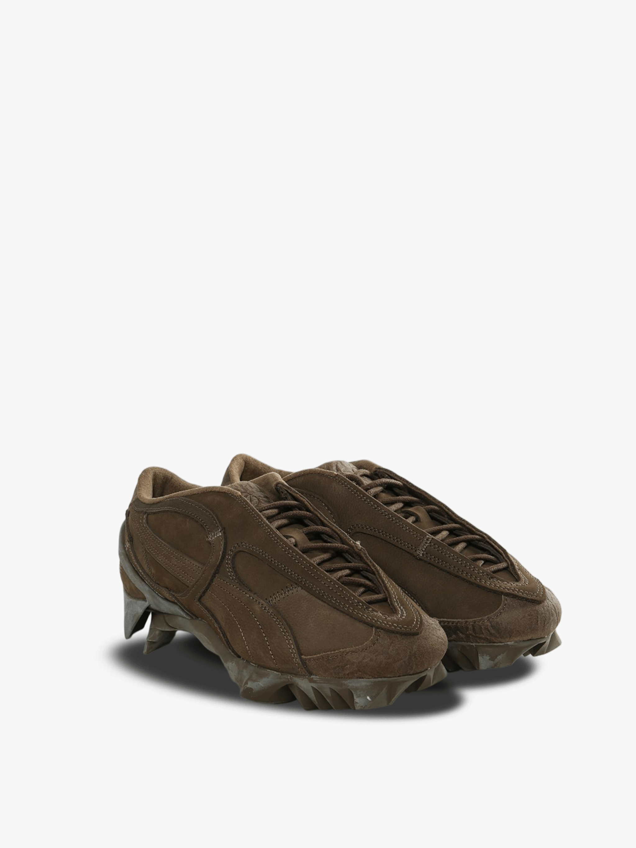 Brown sneakers, side view