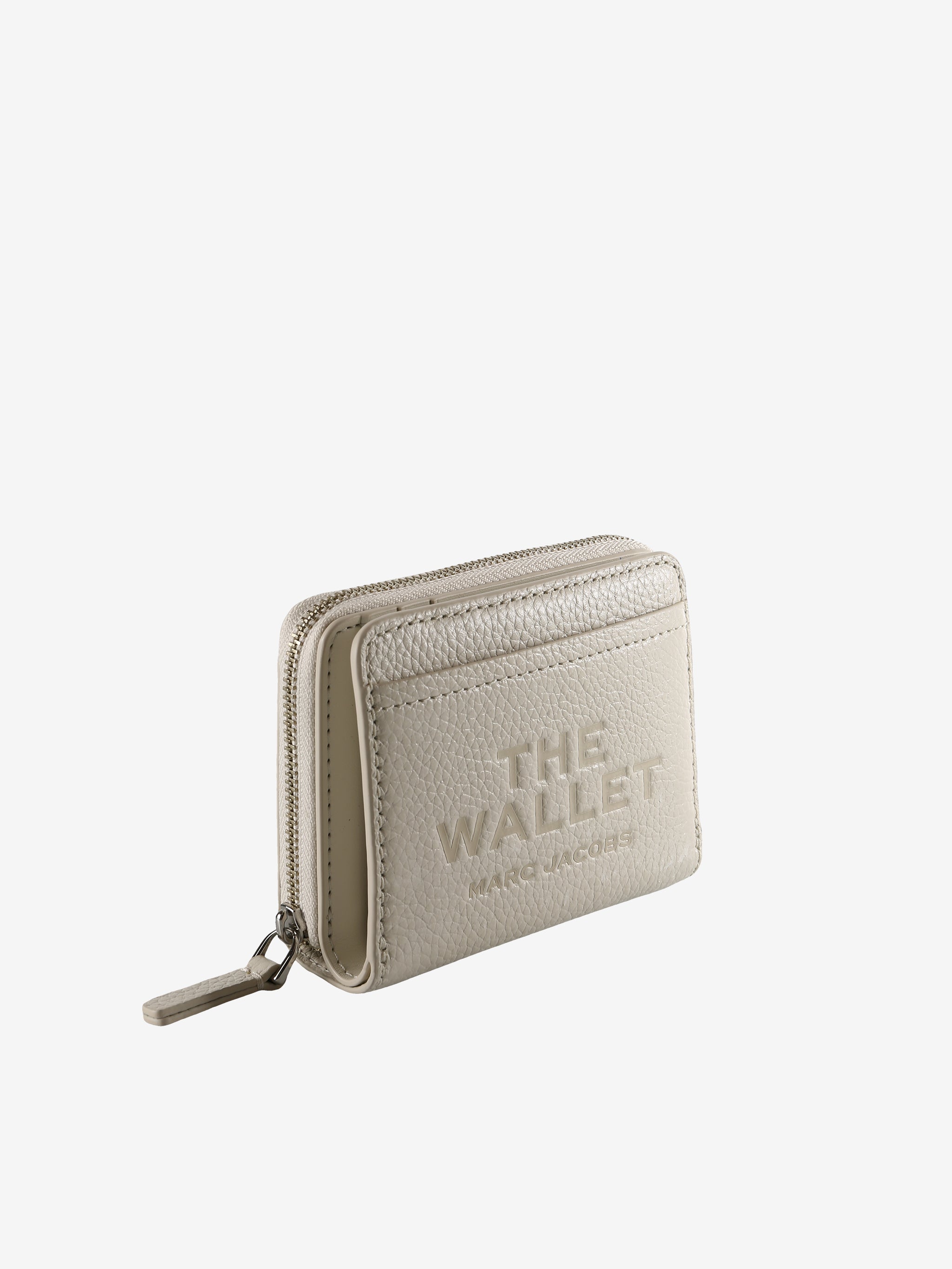 Tan wallet, side view