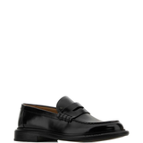 Black loafers, side view