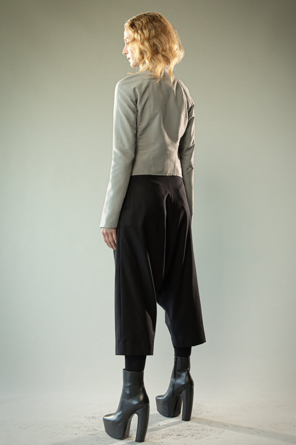 Grey jacket, full body view