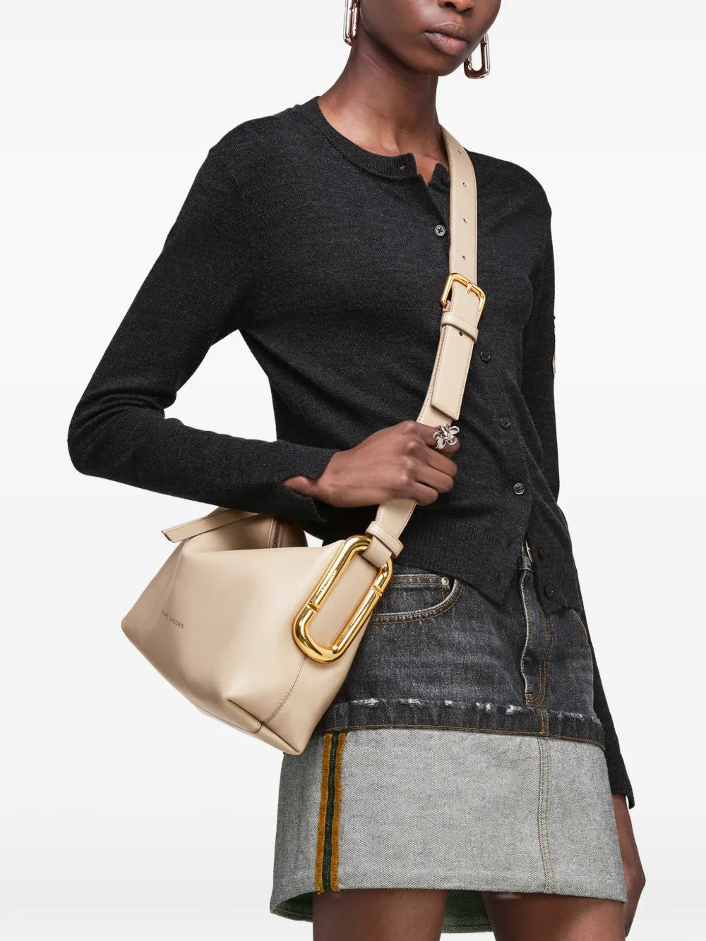 Tan bag, front view