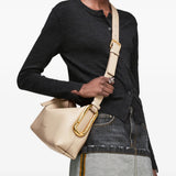 Tan bag, front view