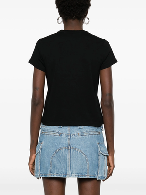 ALEXANDER WANG - Women Distressed Logo Shrunken Tee