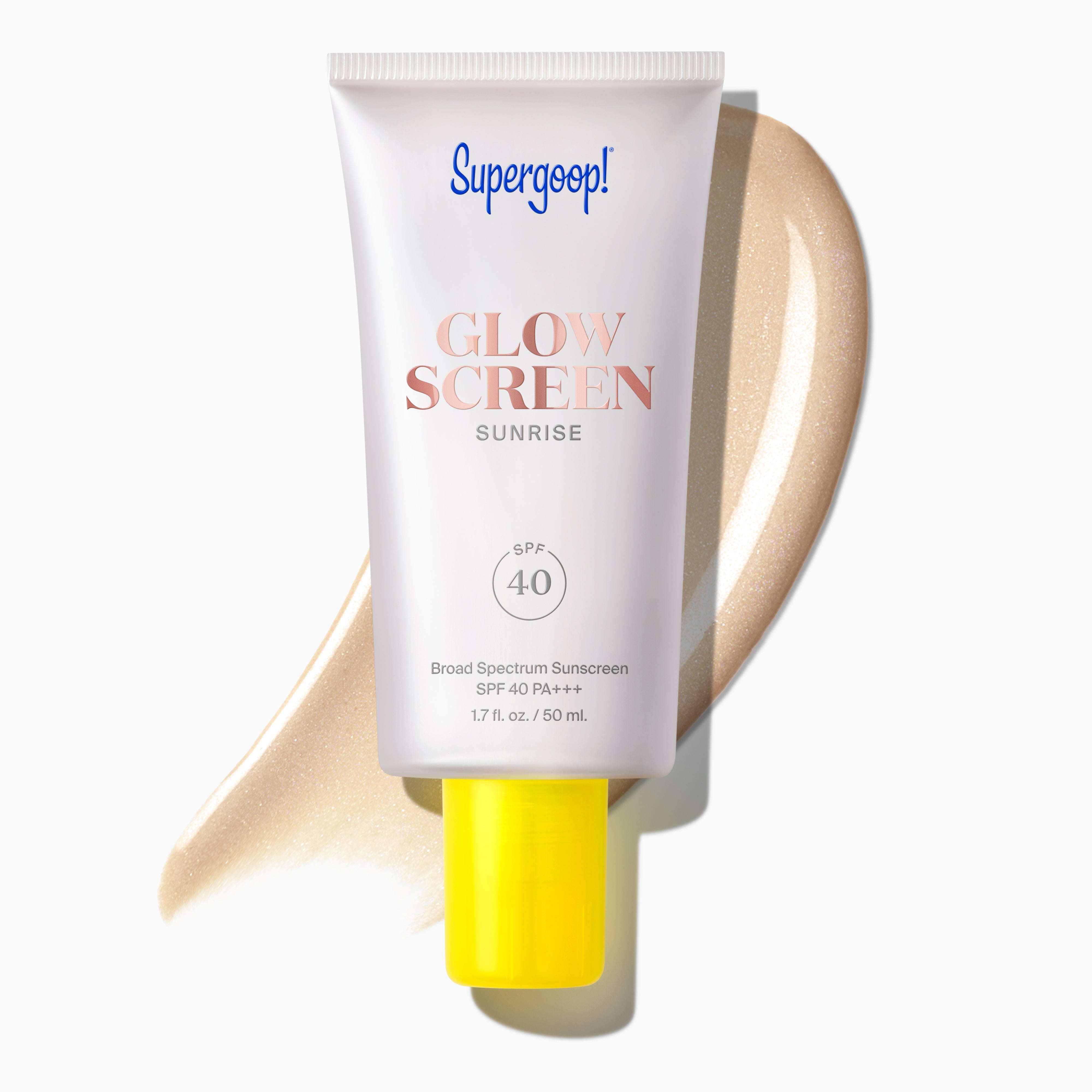White sunscreen, front view