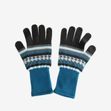 Blue gloves, front view
