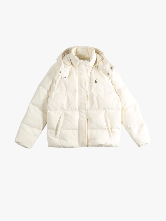 Tan jacket, front view