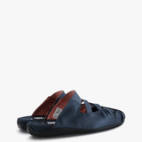 Navy shoes, side view