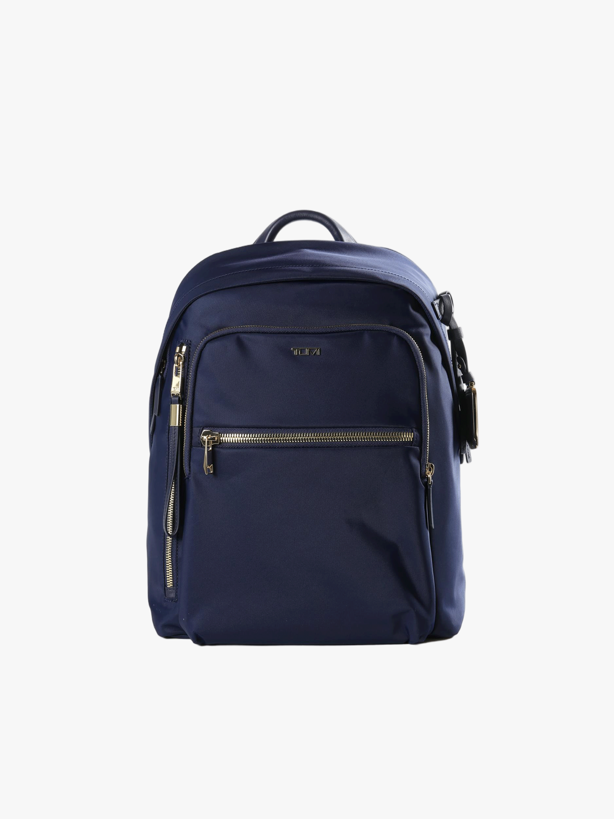Navy backpack, front view