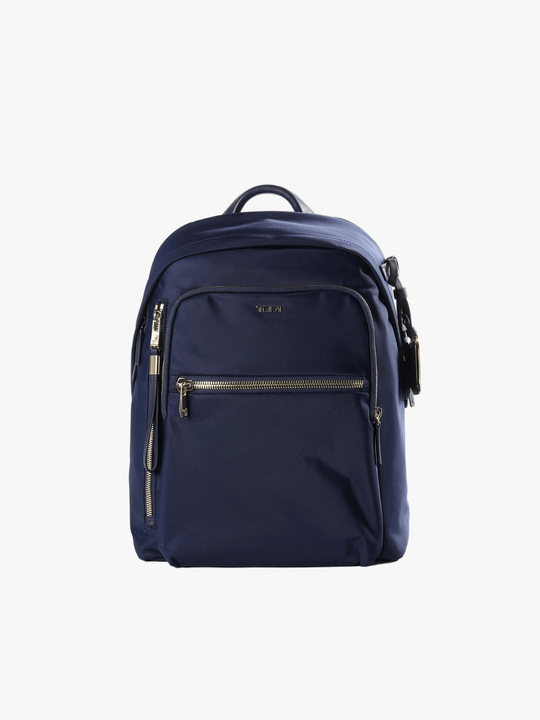 Navy backpack, front view
