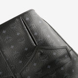 Close up of black bag, showing texture of the fabric