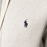 Close up of White hoodie, showing texture of the 86% cotton/ 14% polyester fabric
