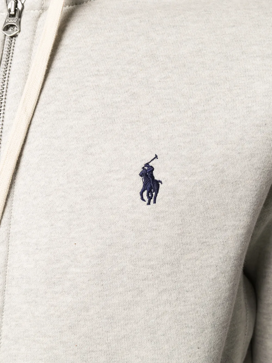 Close up of White hoodie, showing texture of the 86% cotton/ 14% polyester fabric