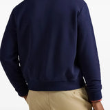 Navy jacket worn by a person, showing the jacket's fit