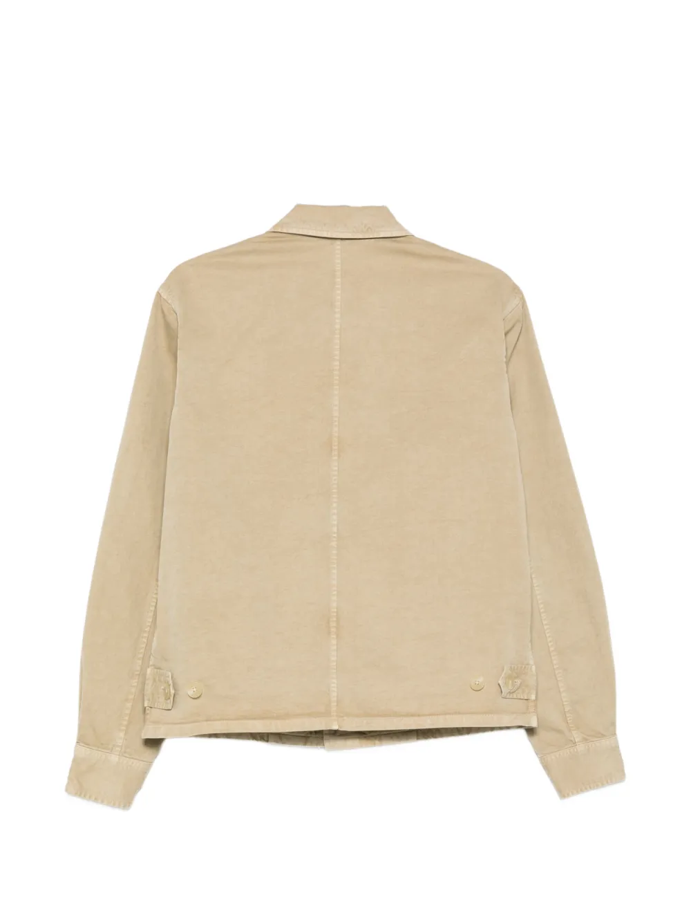 Tan jacket, back view