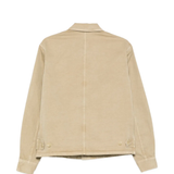 Tan jacket, back view