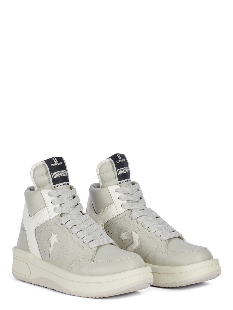 RICK OWENS DRKSHDW X CONVERSE - Leather Mid Turbowpn Sneaker