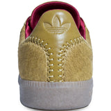 Tan shoes, back view