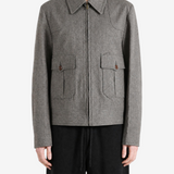 Grey jacket, full body view