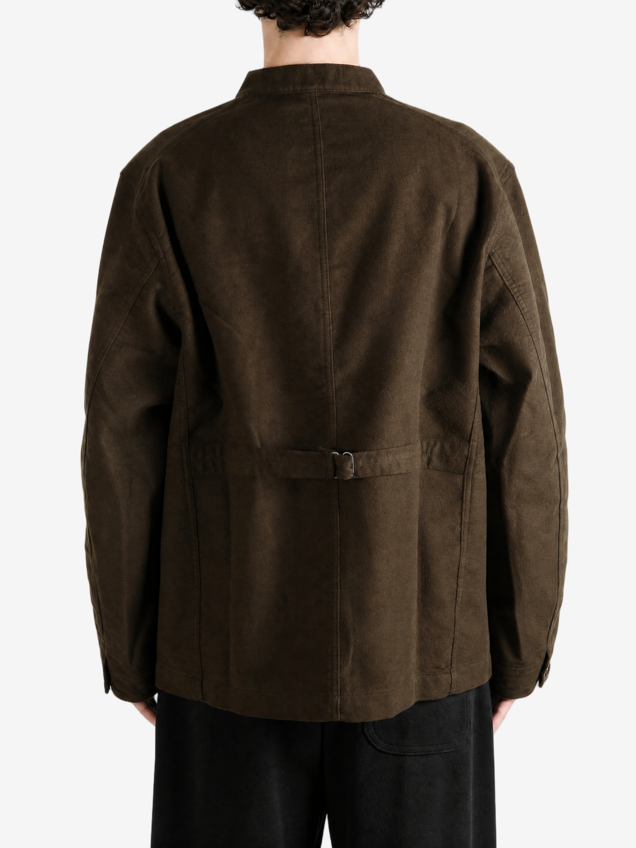 Brown jacket, full body view