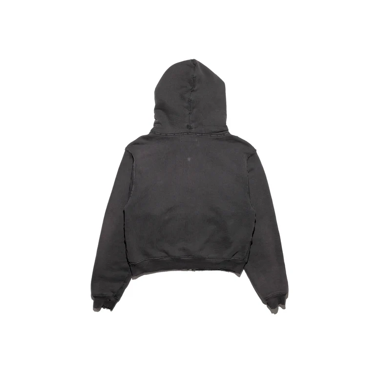 Black hoodie, back view