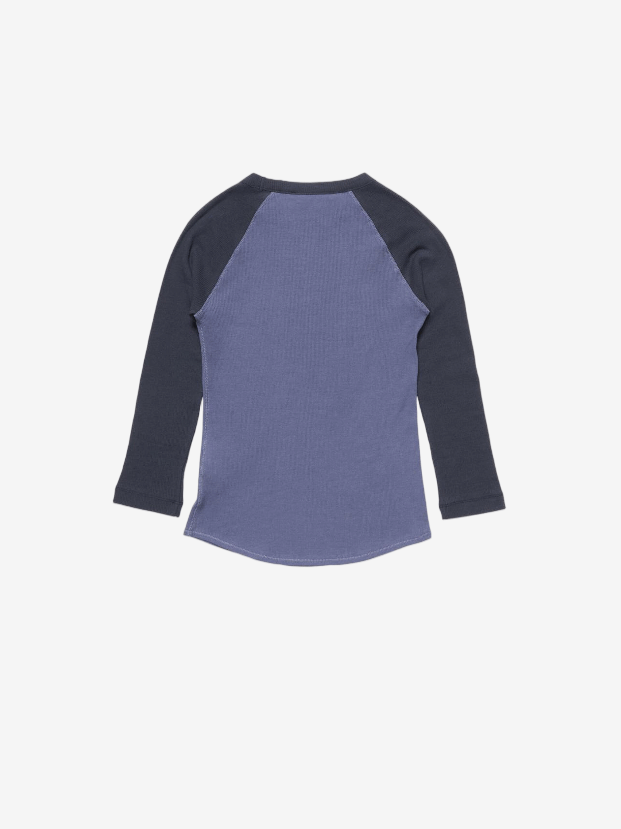 Blue t-shirt, back view
