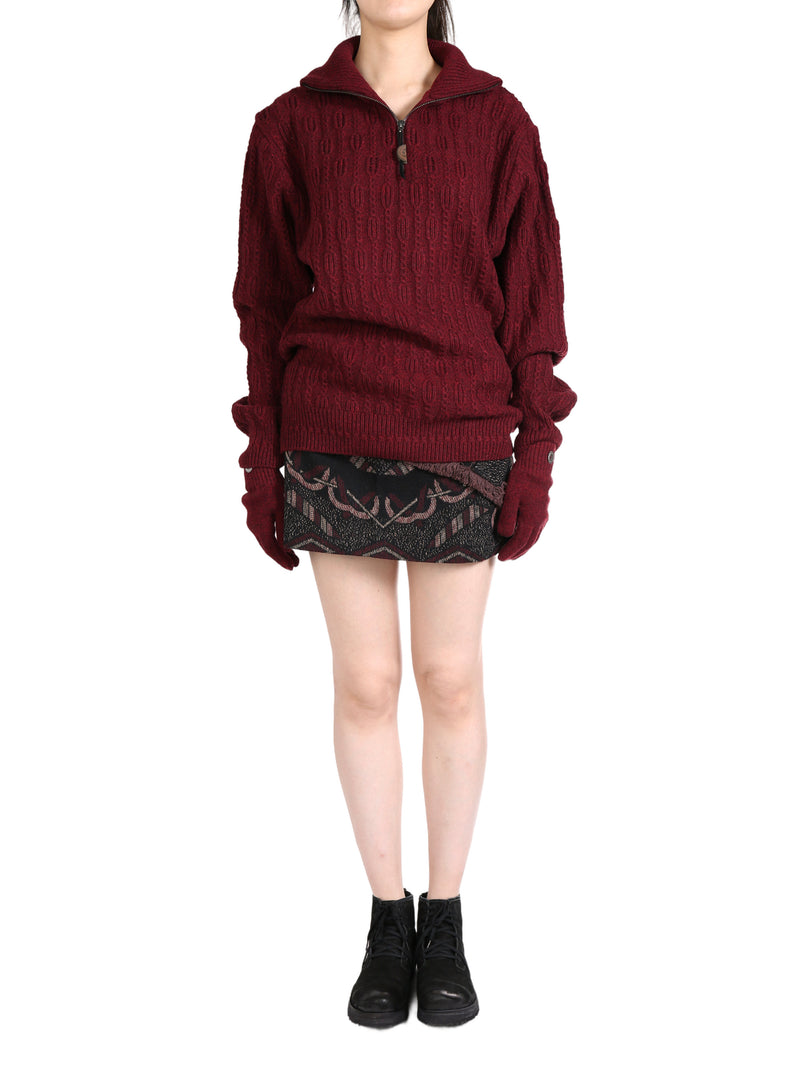 HYEIN SEO - Women W/Gloves Troyer Knit Sweater