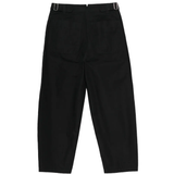 Black pants, back view showing realxed fit