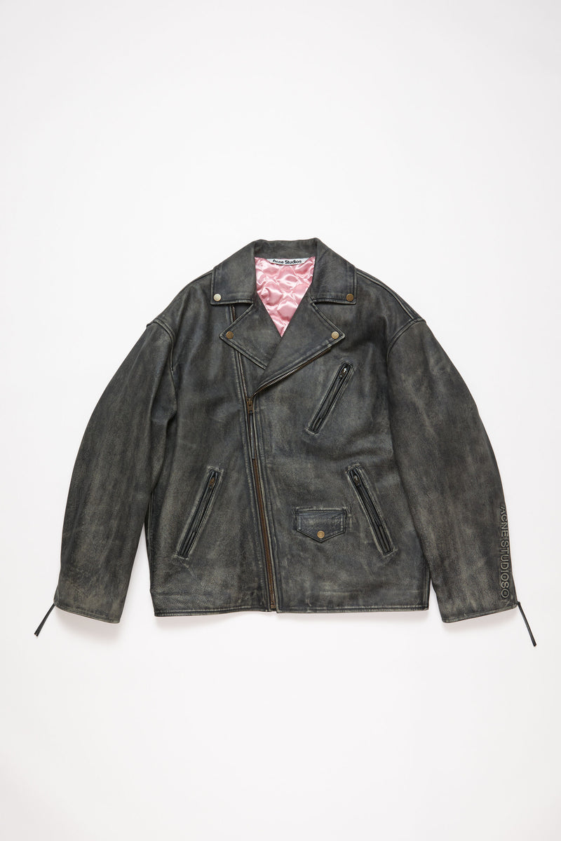 ACNE STUDIOS - Men Distressed Leather Jacket