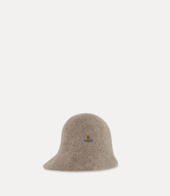 Tan hat, front view