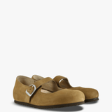 Tan shoes, front view